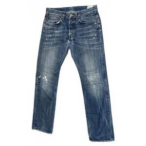 G-Star RAW 3301 Men's Distressed Straight Blue Denim Jeans 33 - 33/34